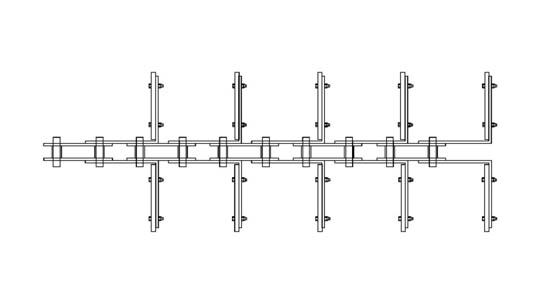 Схема скребкового конвейера
